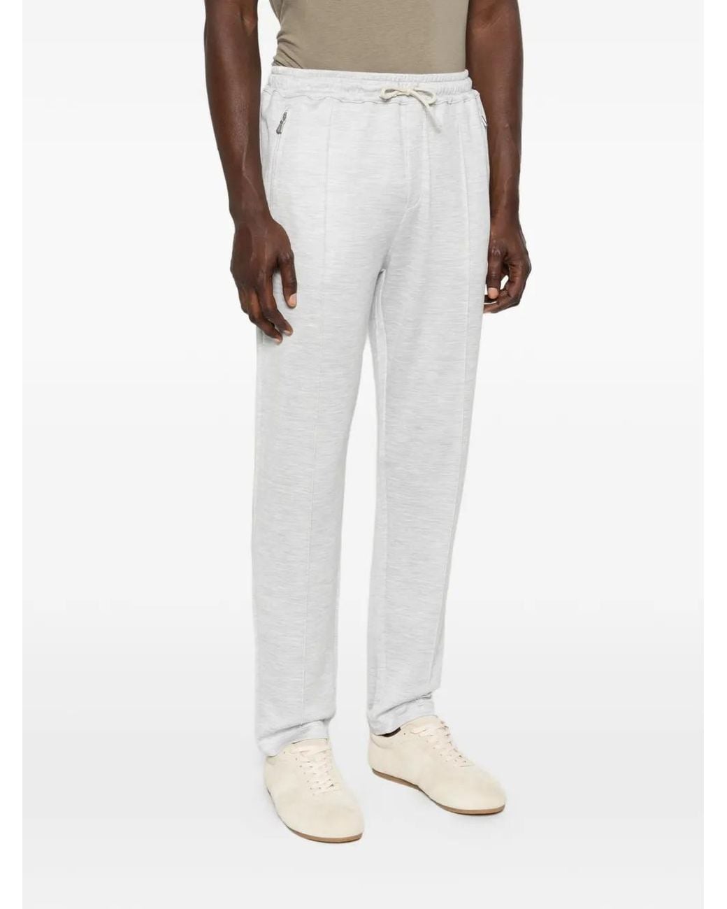 Eleventy White Patch-Pockets Track Pants for men