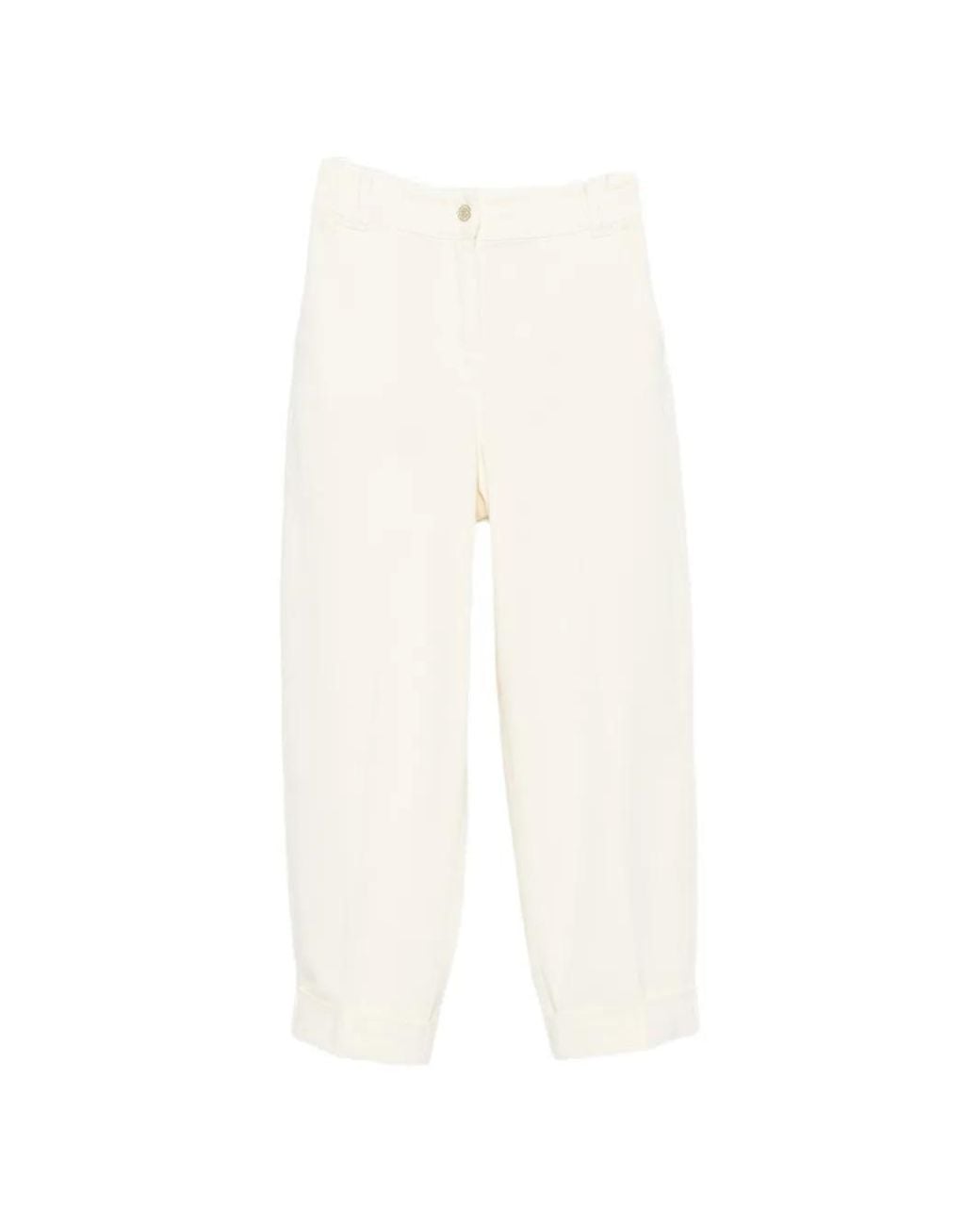 Pennyblack White Cropped Turn-Up Jeans