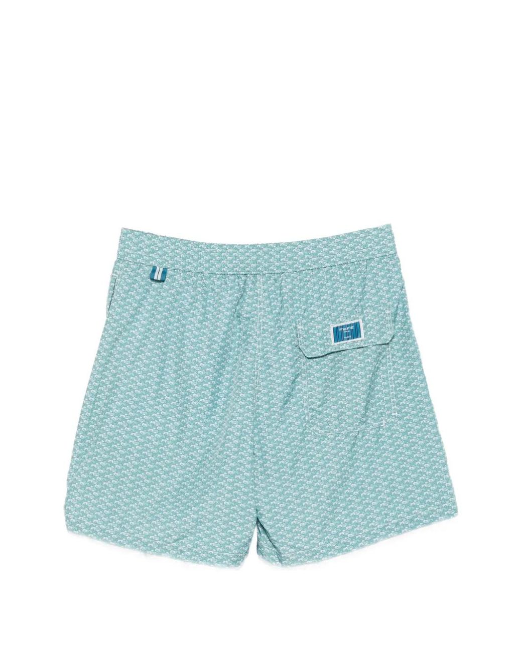 Fefe Blue Patterned Drawstring Swim Shorts for men