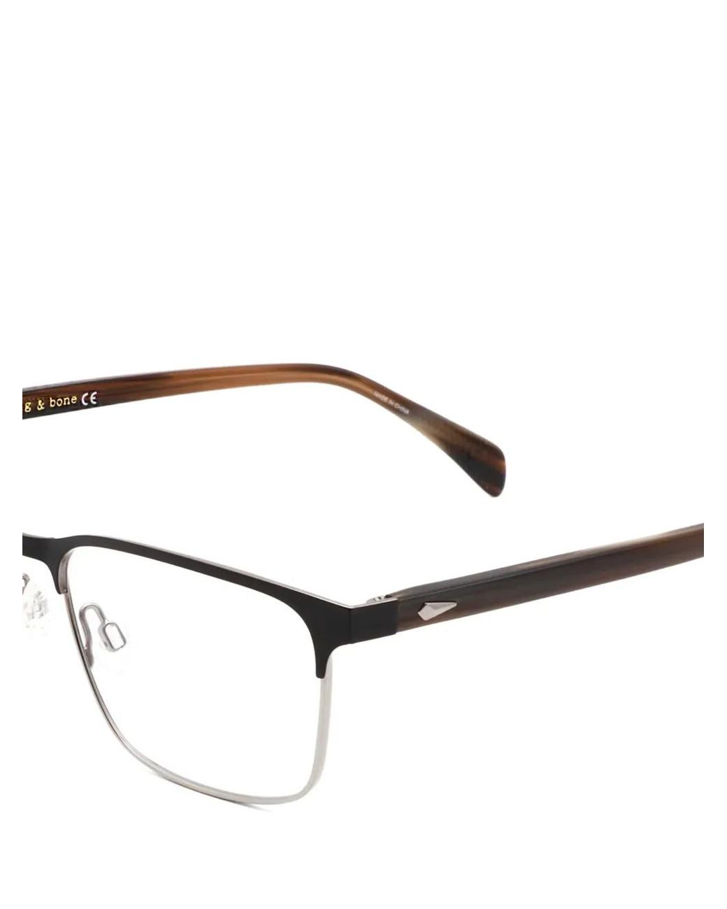 Rag & Bone White Rectangle-Frame Glasses for men