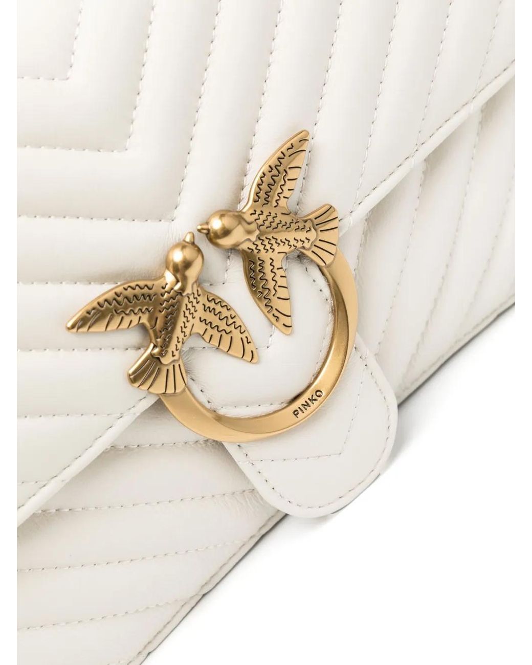Pinko Natural Classic Love Bag One Chevron