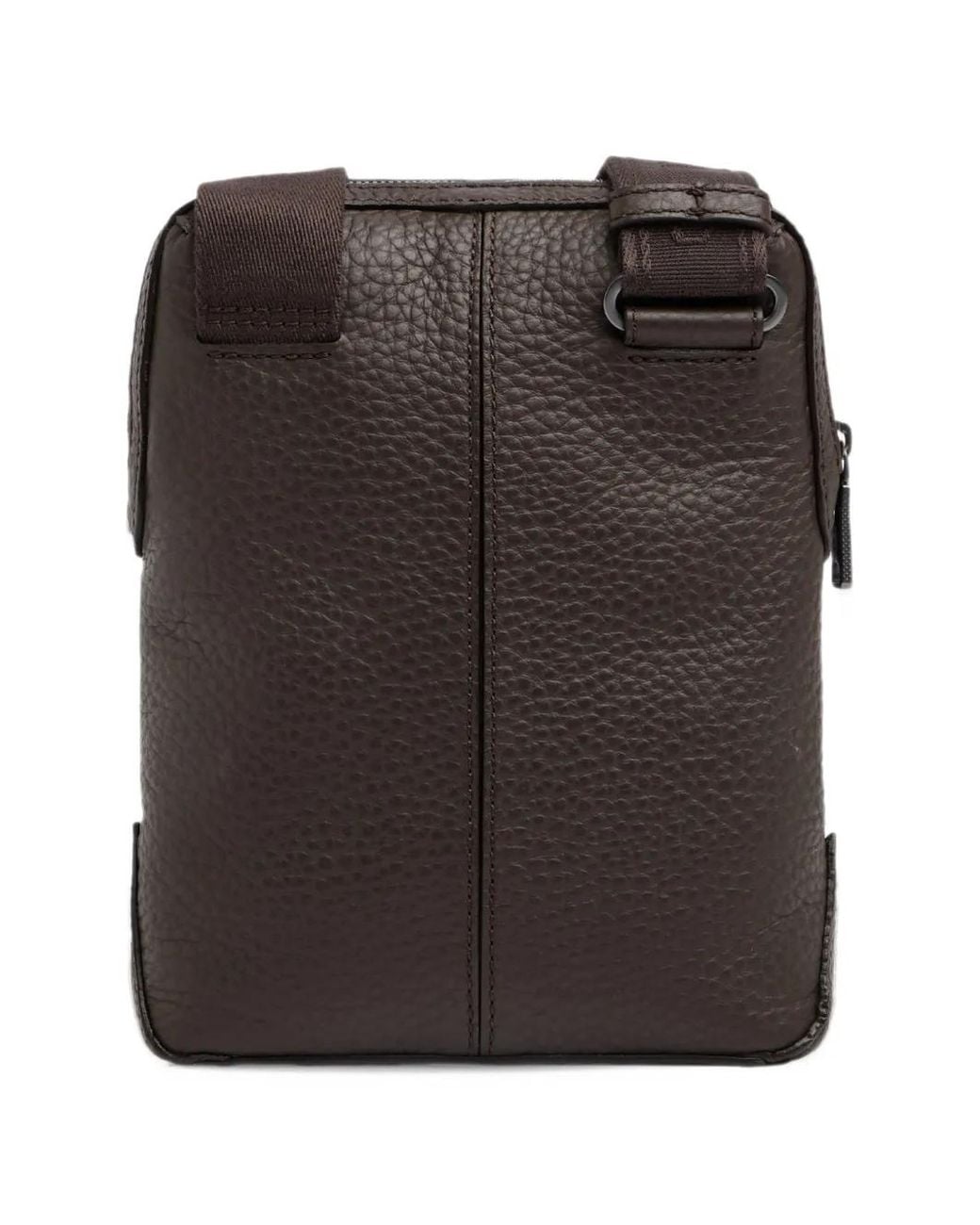 Pebbeld The Bridge Manfredi Pebbled Leather Messenger Bag in Black for Men | Lyst