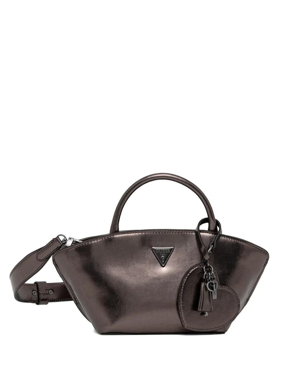 Guess Brown Bolena Charm-Detail Tote Bag