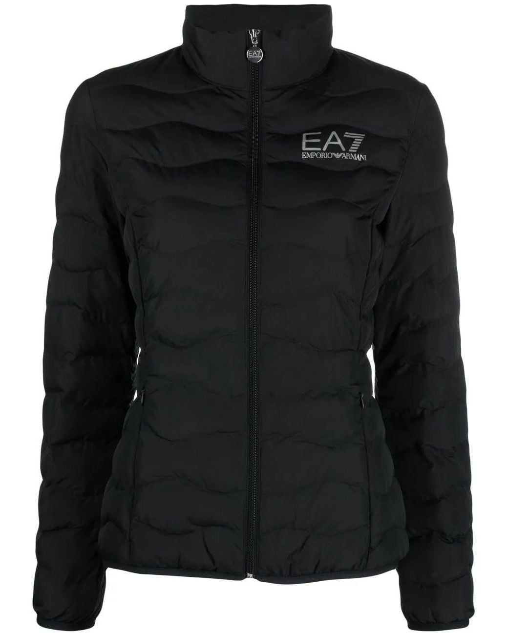 EA7 Black Logo Down Jacket