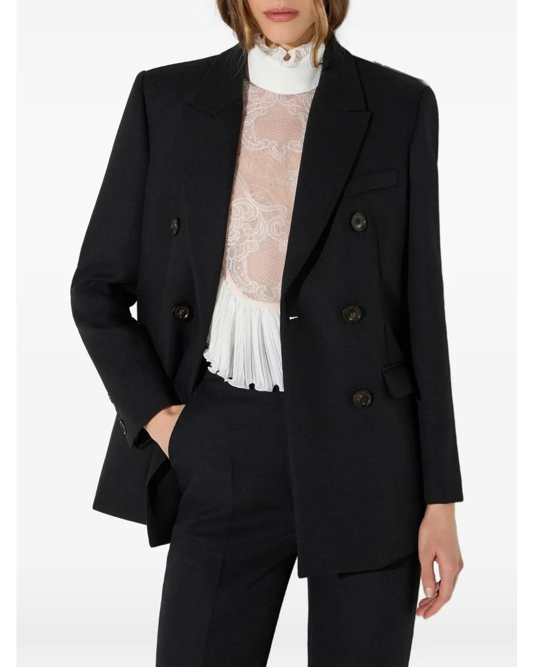 Elisabetta Franchi Blue Wool Jacket