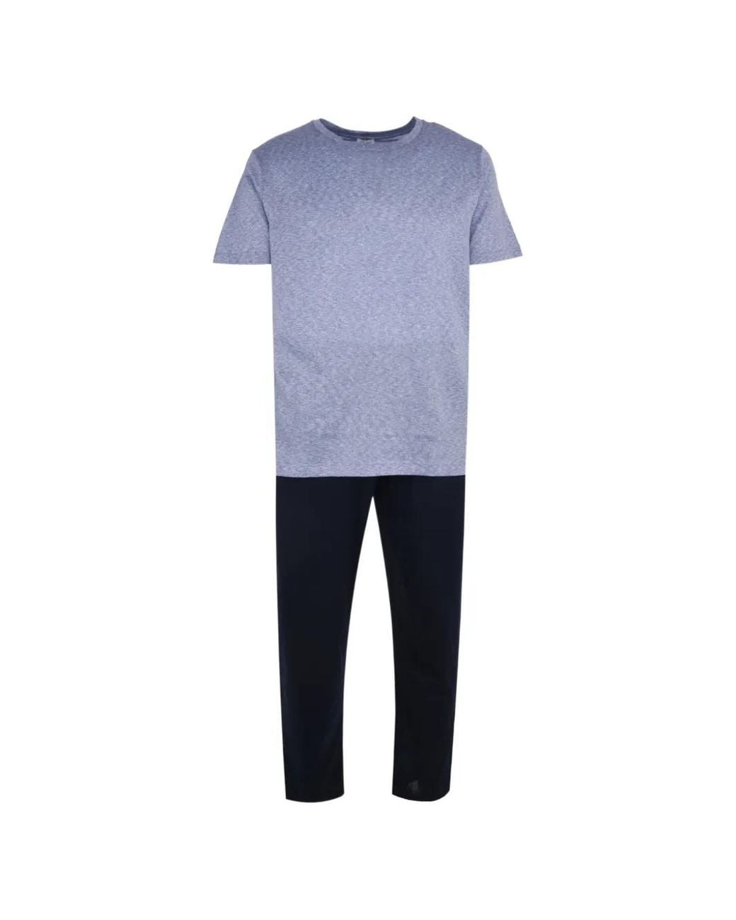 Zimmerli of Switzerland Blue Short-Sleeve Pajamas for men