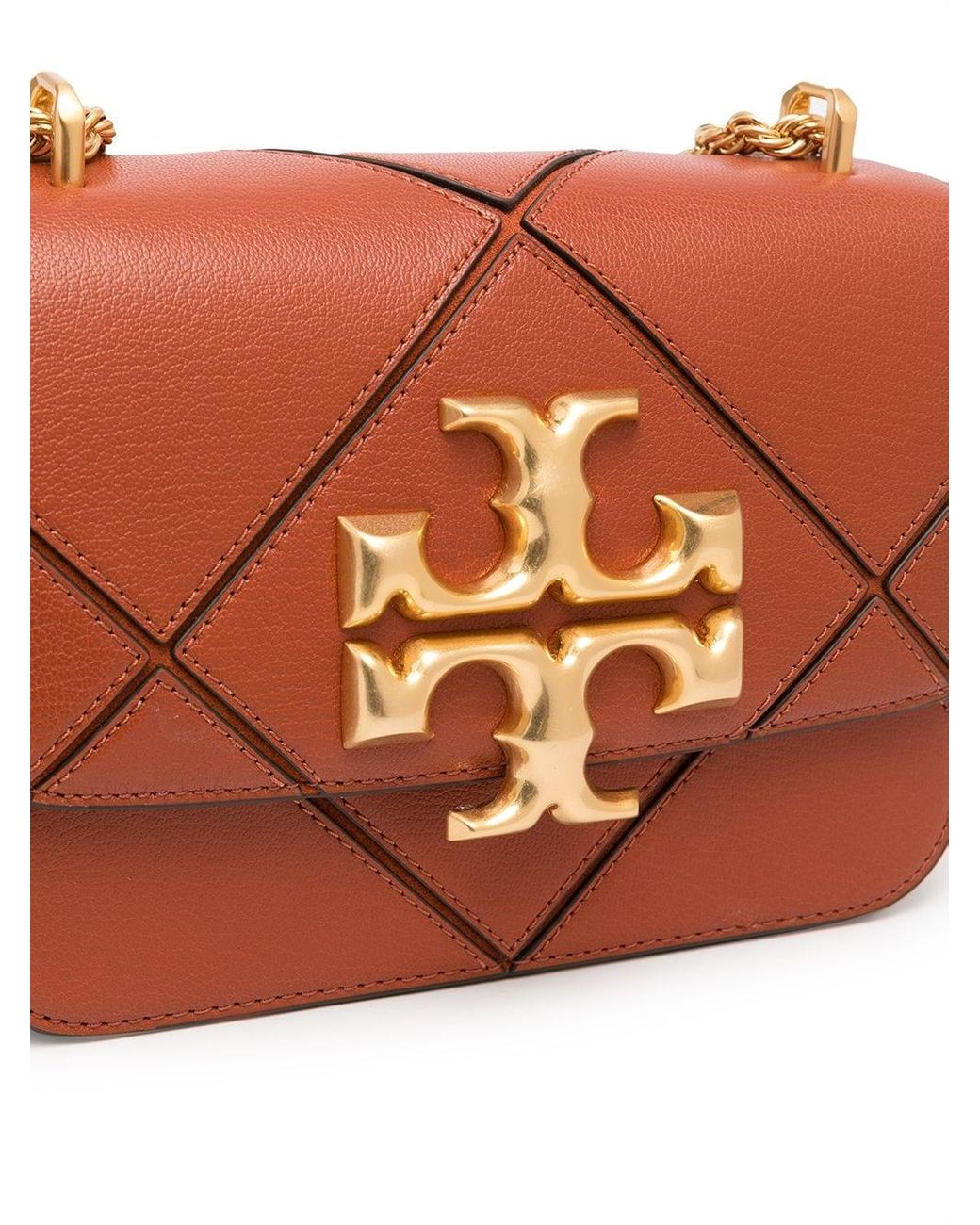Tory Burch Eleanor Diamond-quilted Small Convertible Shoulder Bag in Brown  | Lyst