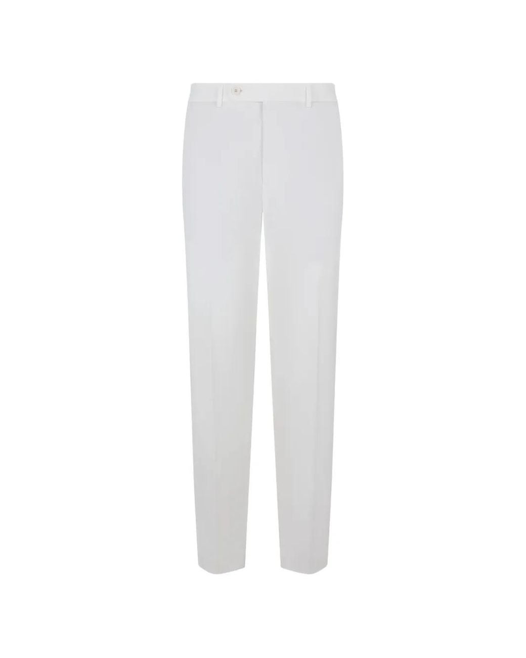 Slowear White Button Trousers for men