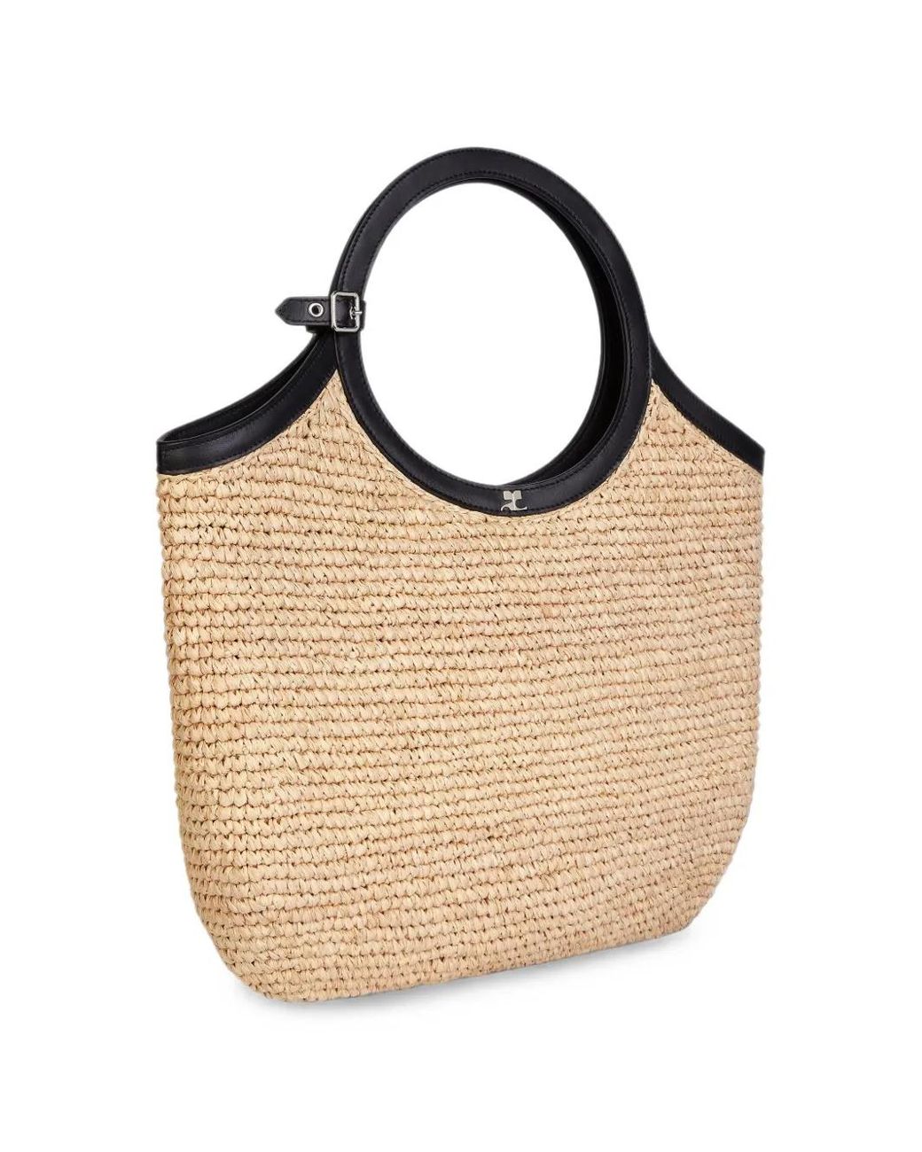 Courreges Metallic Holy Raphia Tote Bag