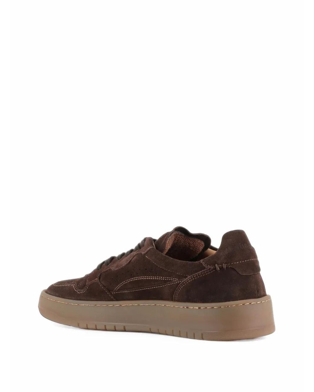 LEMARGO Brown Baskets En Daim À Empiècements for men