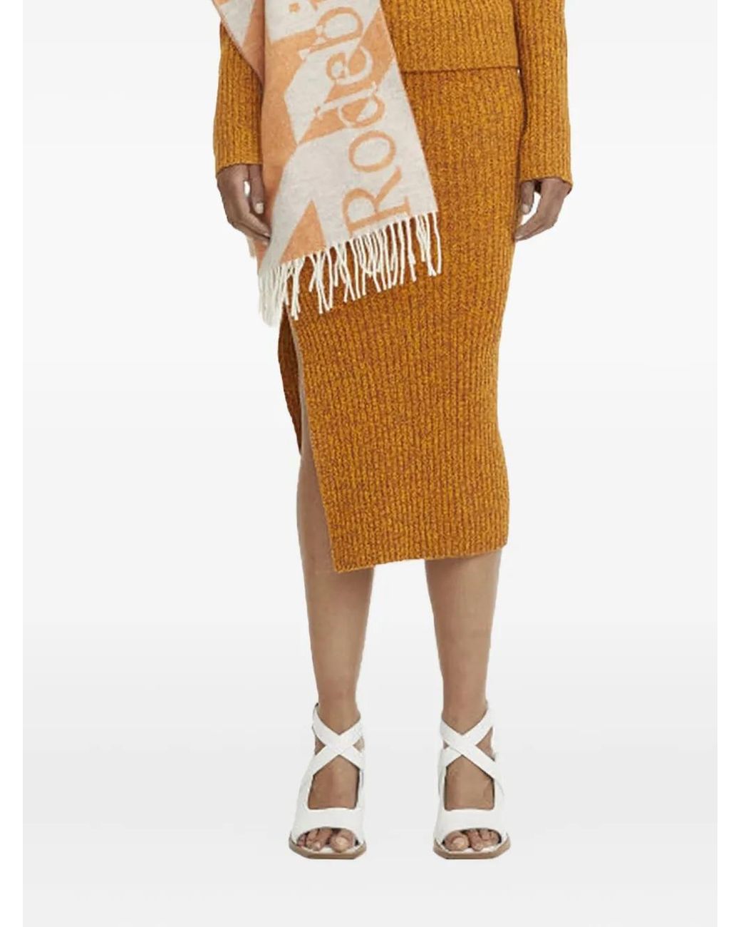 Falda Midi Lenata Rodebjer de color Orange