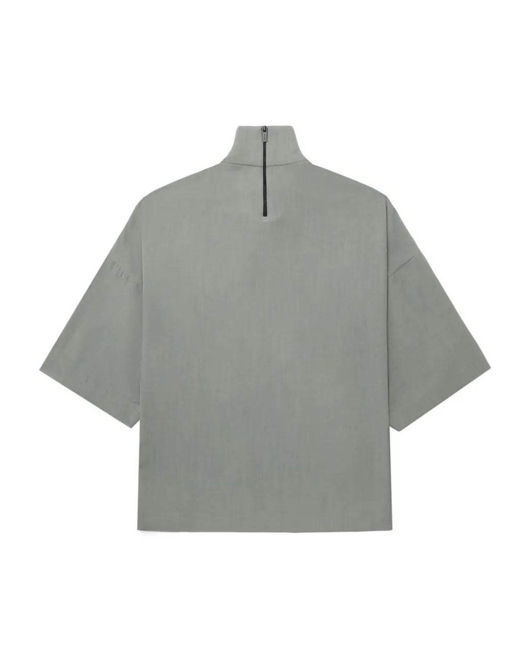 Fear Of God Gray High-Neck Short-Sleeve T-Shirt for men