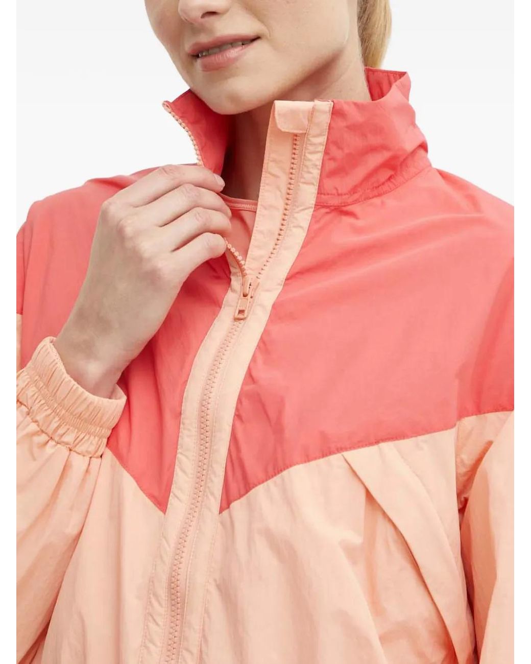 Casall Pink Colour-Block Zip-Up Jacket