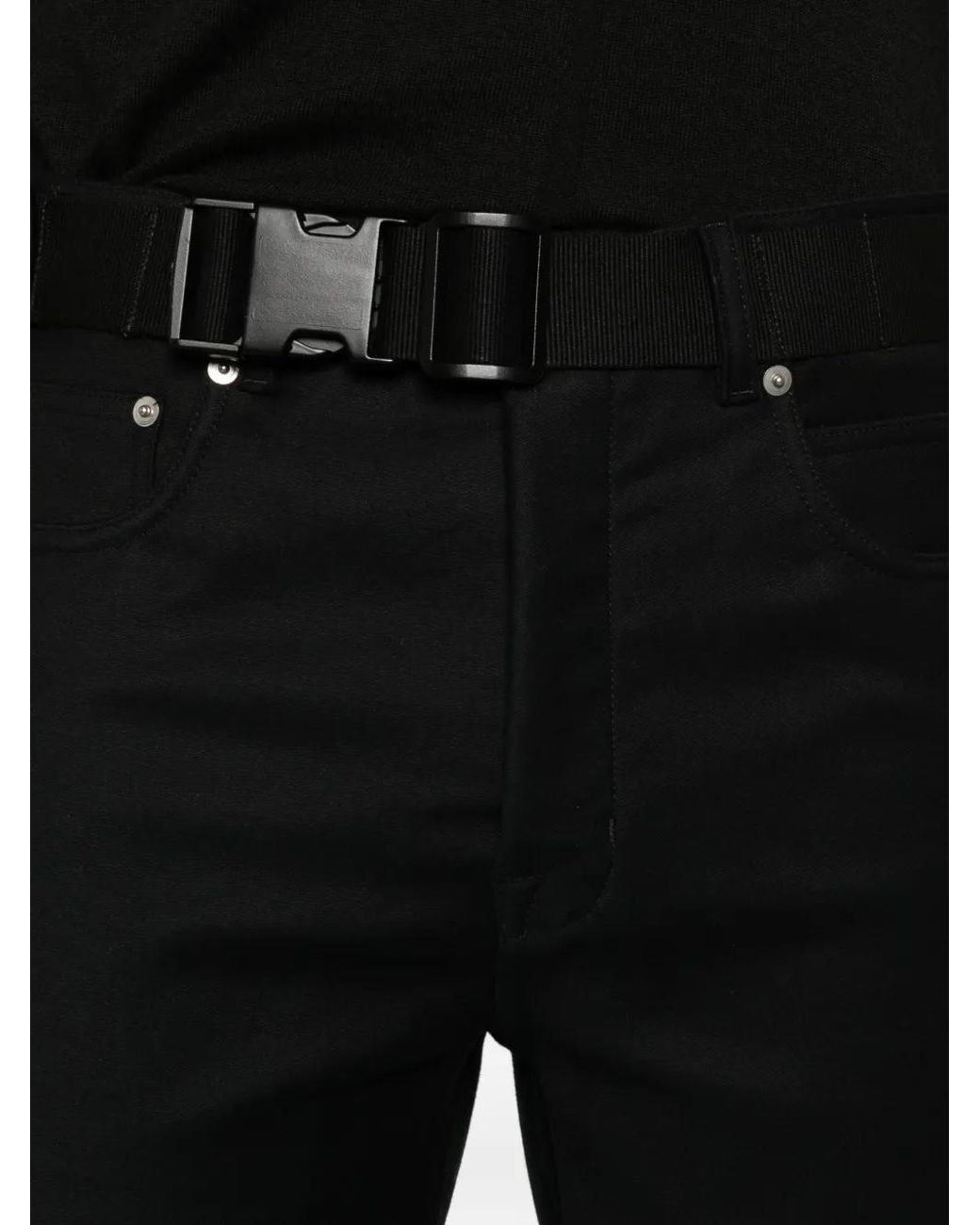 メンズ Rick Owens Blixa ベルテッド ジーンズ Black