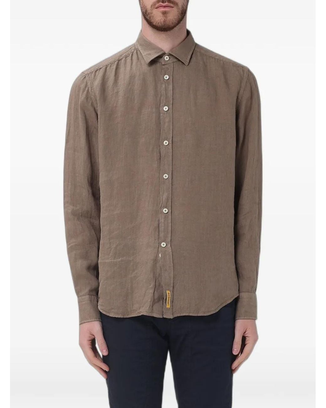 B.D. Baggies Brown Long-Sleeve Button-Down Shirt for men