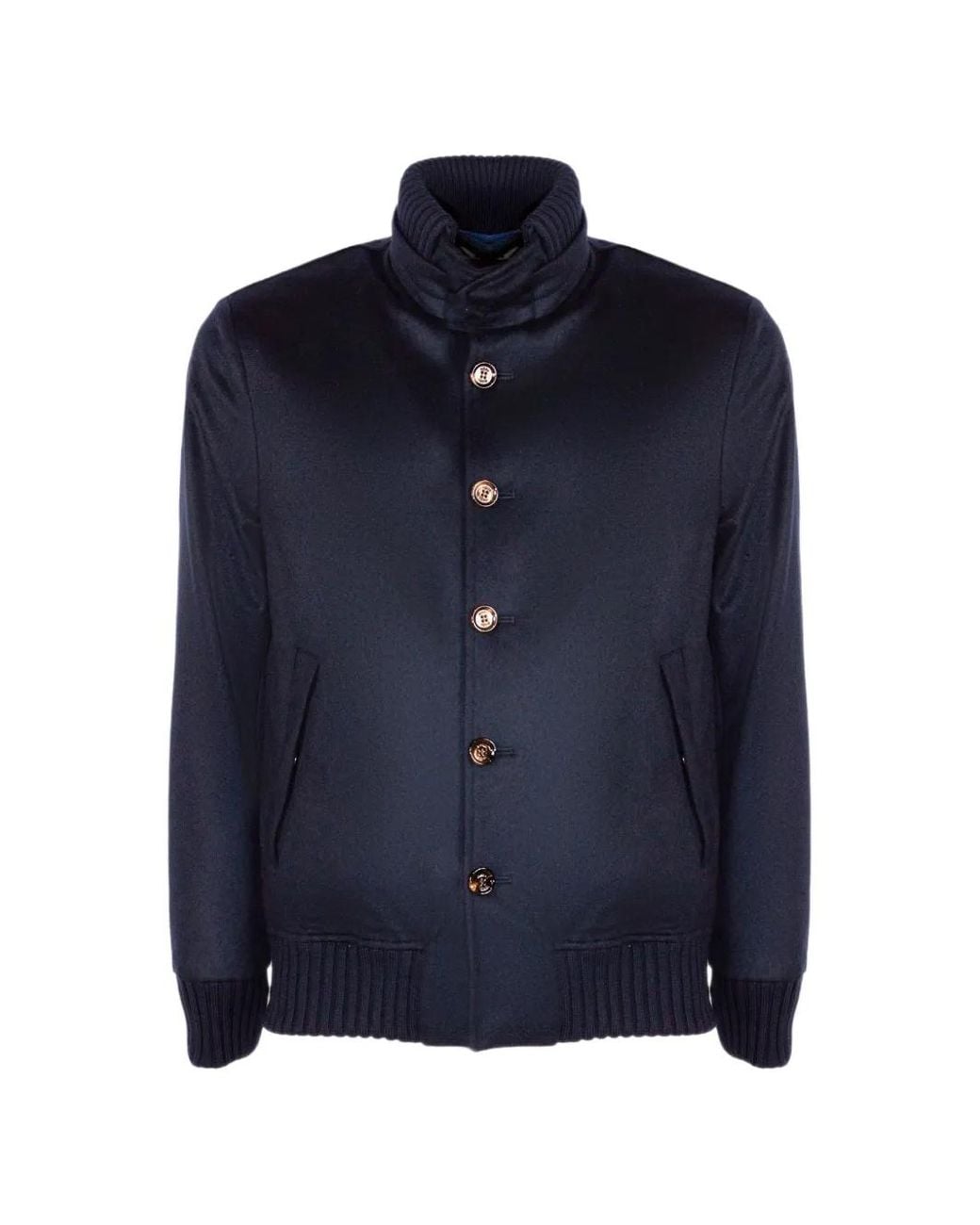 KIRED Blue Cashmere Bomber Jacket for men