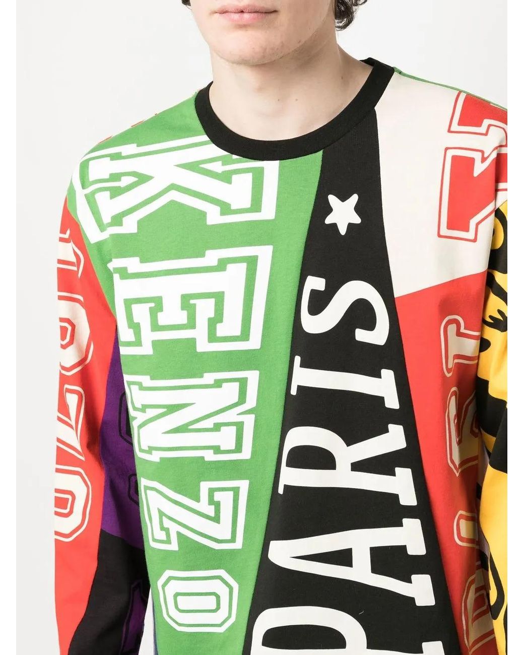 KENZO Sweatshirt Im Patchwork-Look in Green für Herren