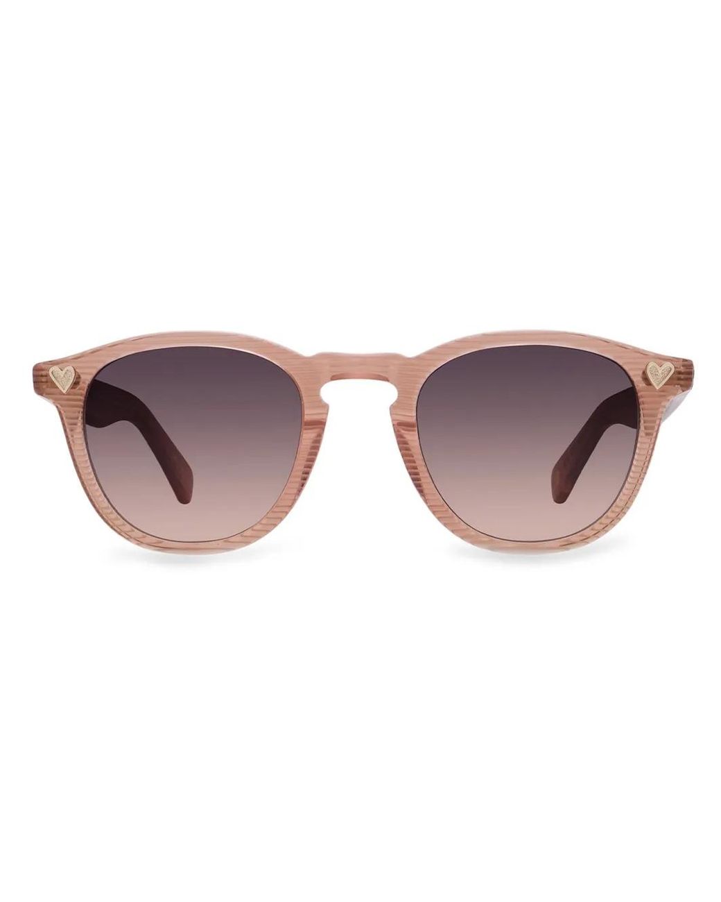 Garrett Leight Pink Round-Frame Sunglasses