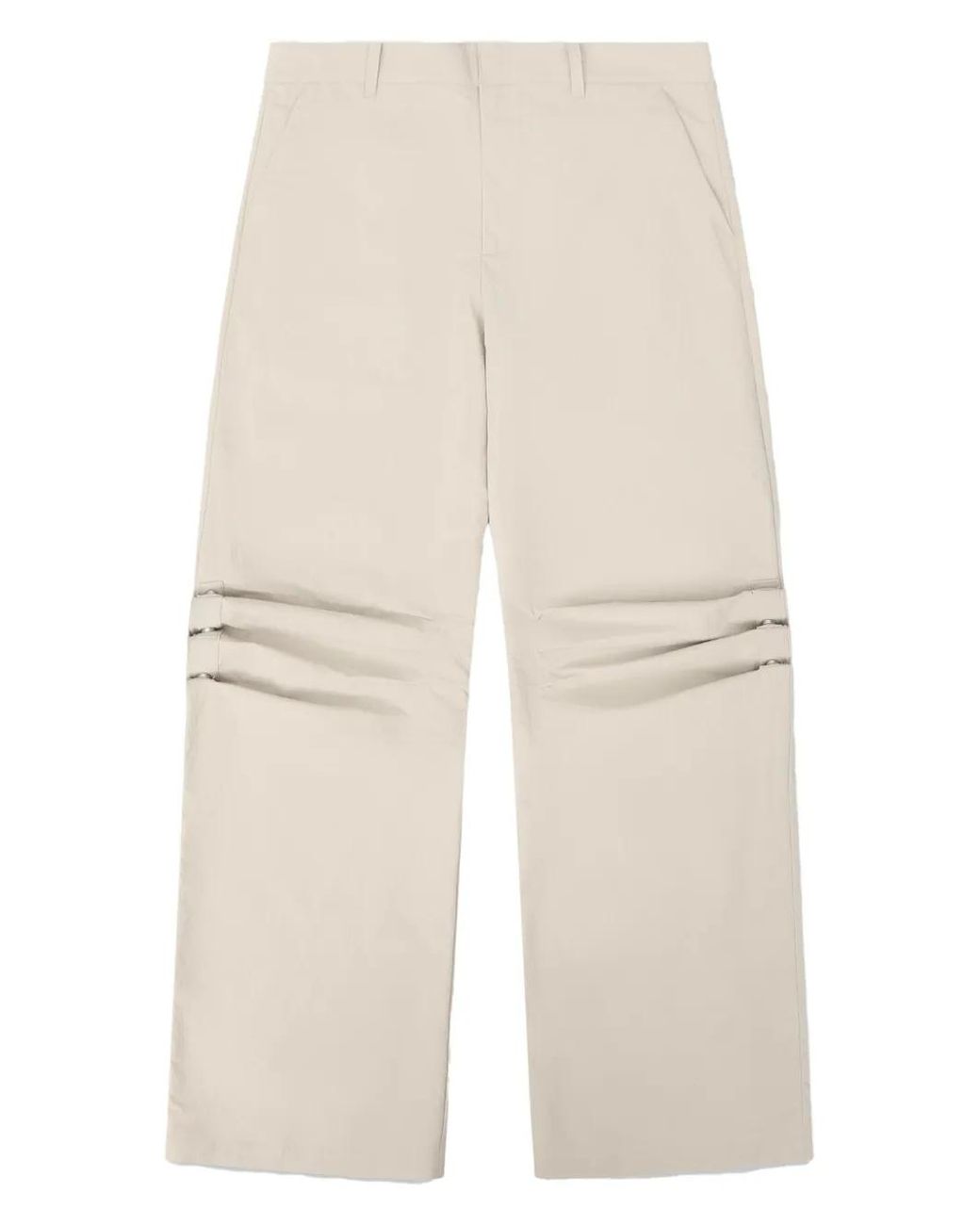 HELIOT EMIL Natural Ferro Pleated-Panel Trousers for men