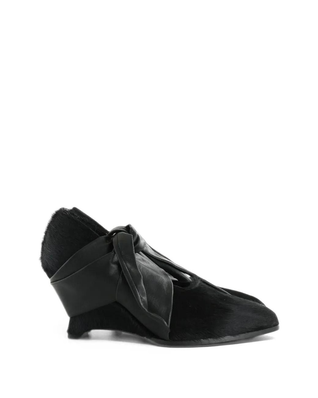 Uma Wang Black Knottedpoint Knot-Detail Pumps