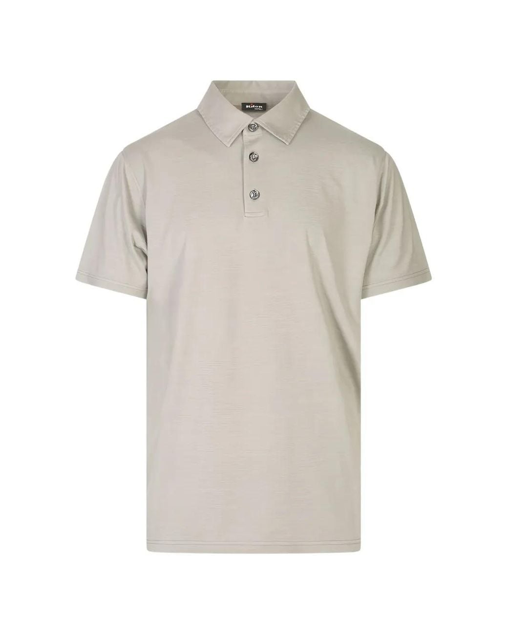 Kiton White Short-Sleeve Polo Shirt for men