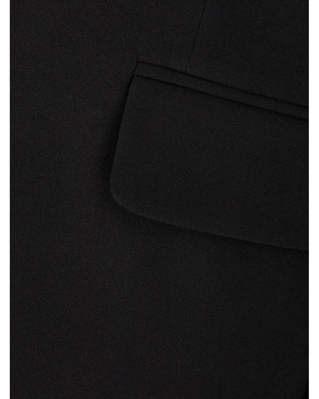 AMI Black Crepe Single-Breasted Blazer