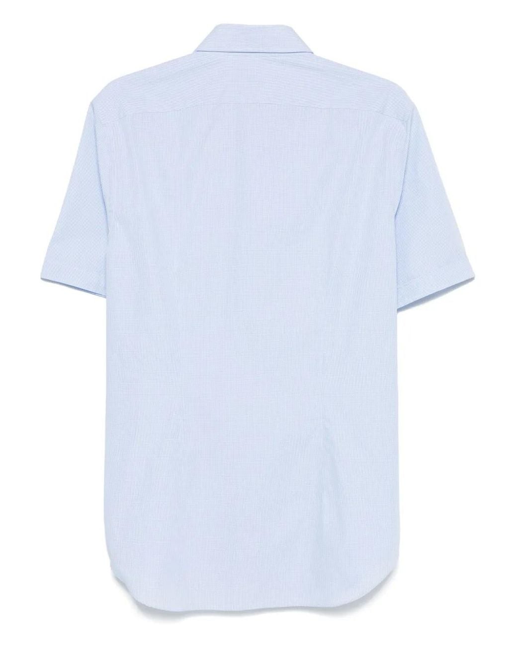 Xacus White Gingham-Check Shirt for men