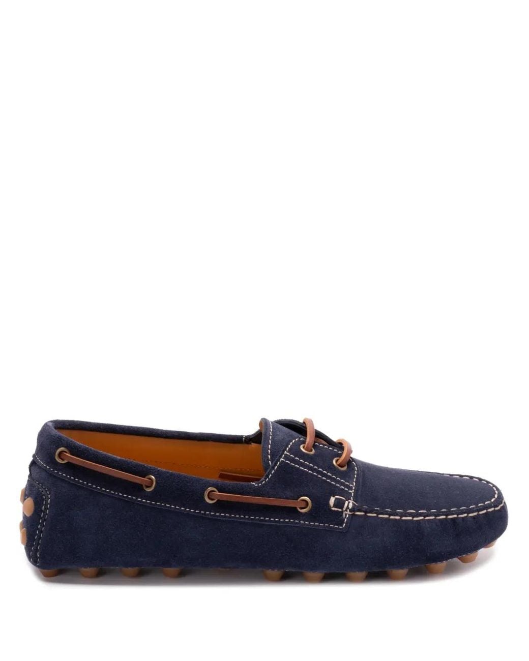 Tod's Blue Boat Gommino Bubble Loafers for men