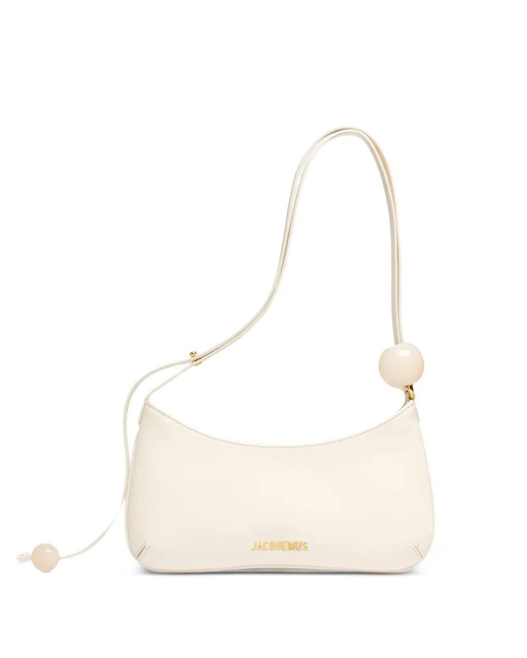 Jacquemus White Le Bisou Perles Beaded Shoulder Bag