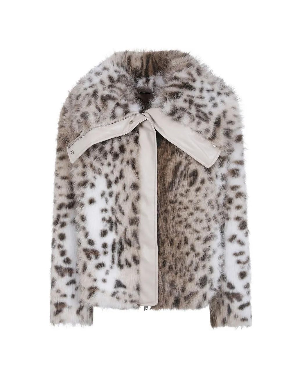 DR. HOPE Gray Leopard-Print Jacket