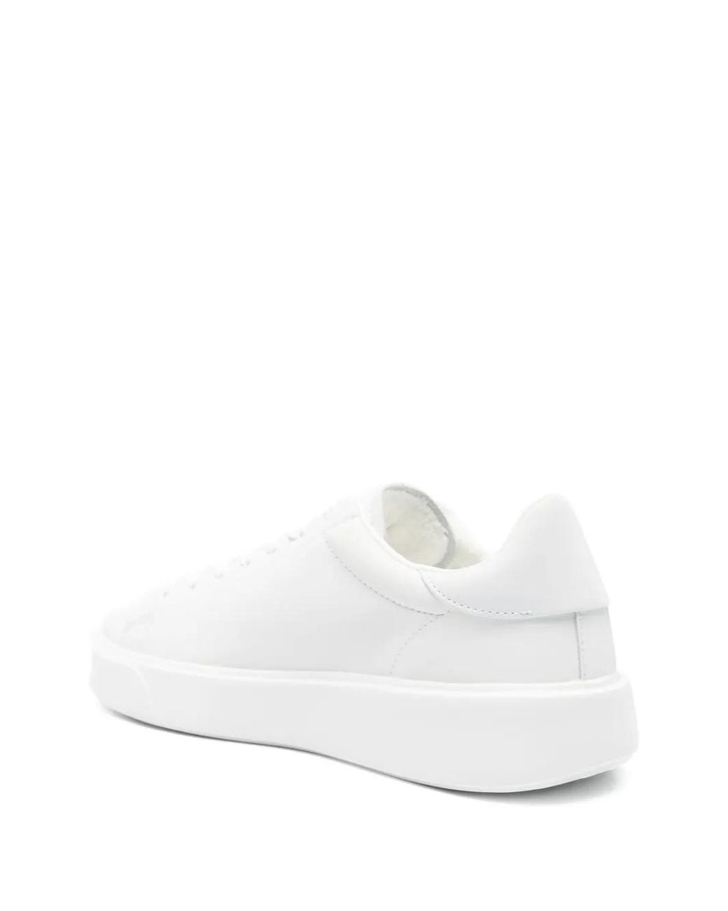 Blauer White Buck07/Lea Leather Sneakers for men