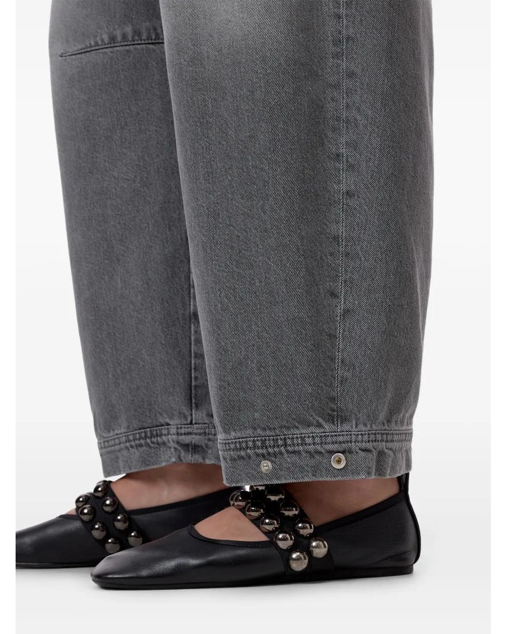 Closed Jeans Met Barrelpijpen in het Gray