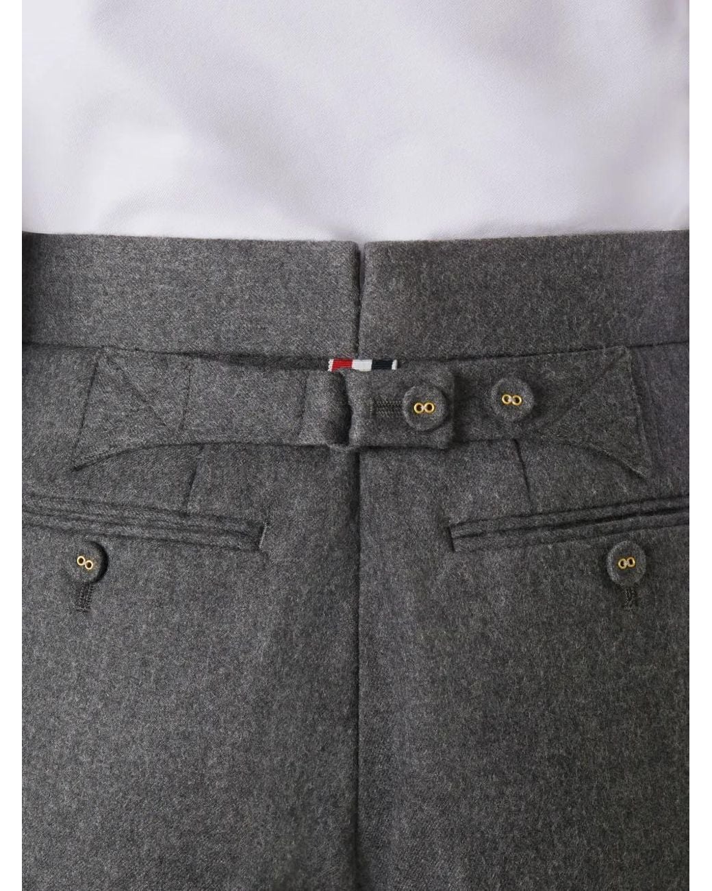 Thom Browne Gray Solid Wool Flannel Bermuda Shorts