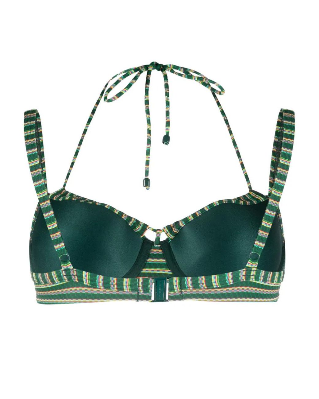 Marlies Dekkers Green Holi Vintage Striped Bikini Top