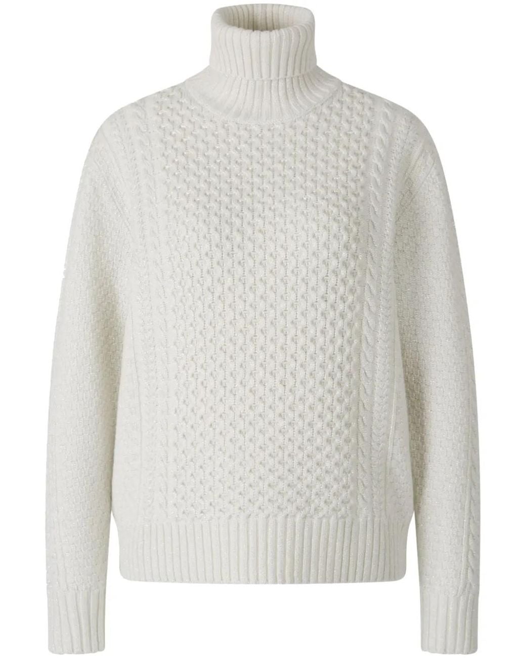 Fabiana Filippi White Cable-Knit Sweater