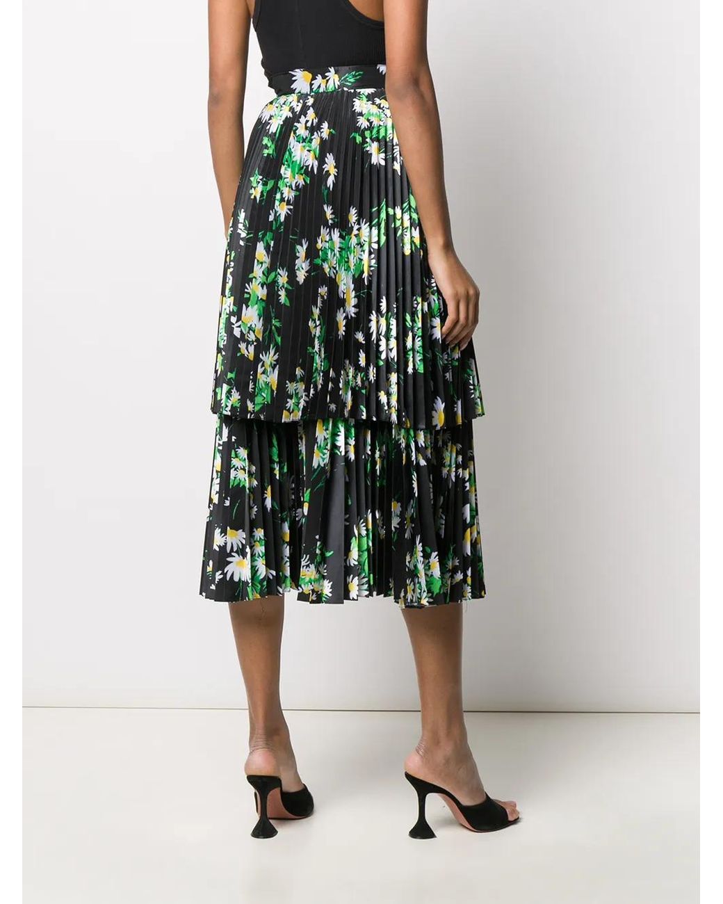 Quinn Black Daisy Print Midi Dress