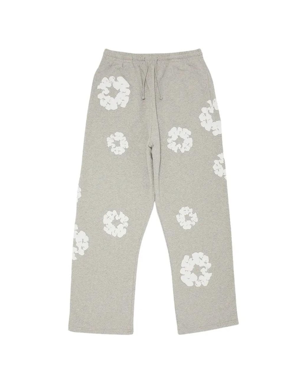 DENIM TEARS White Wreath Open-Hem Track Pants for men