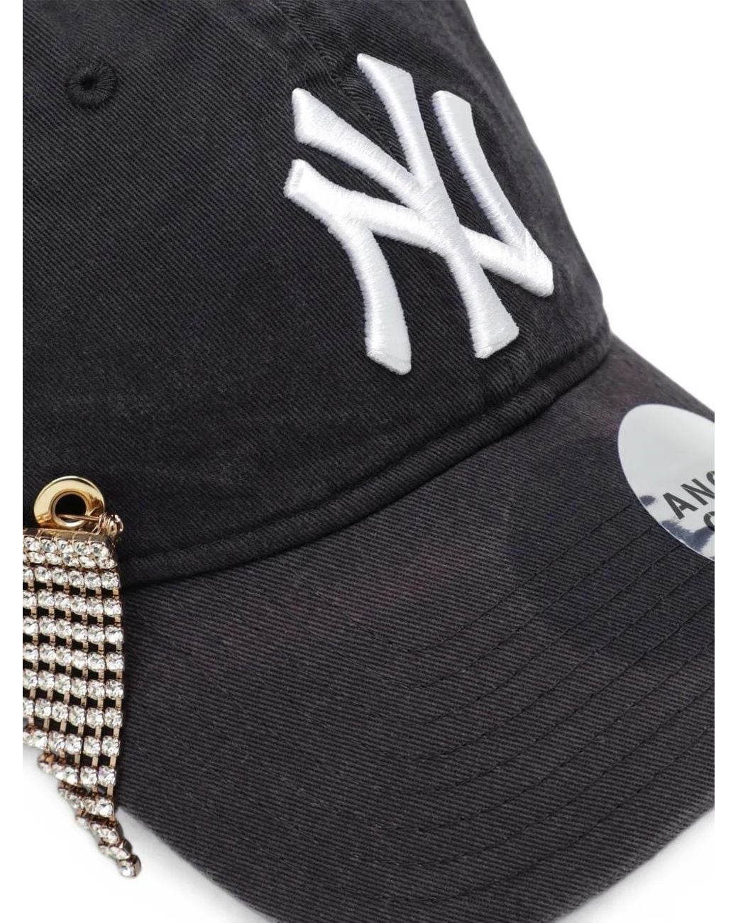 ANOTHER CHANCE Blue Crystal-Embellished Logo-Embroidered Cap for men