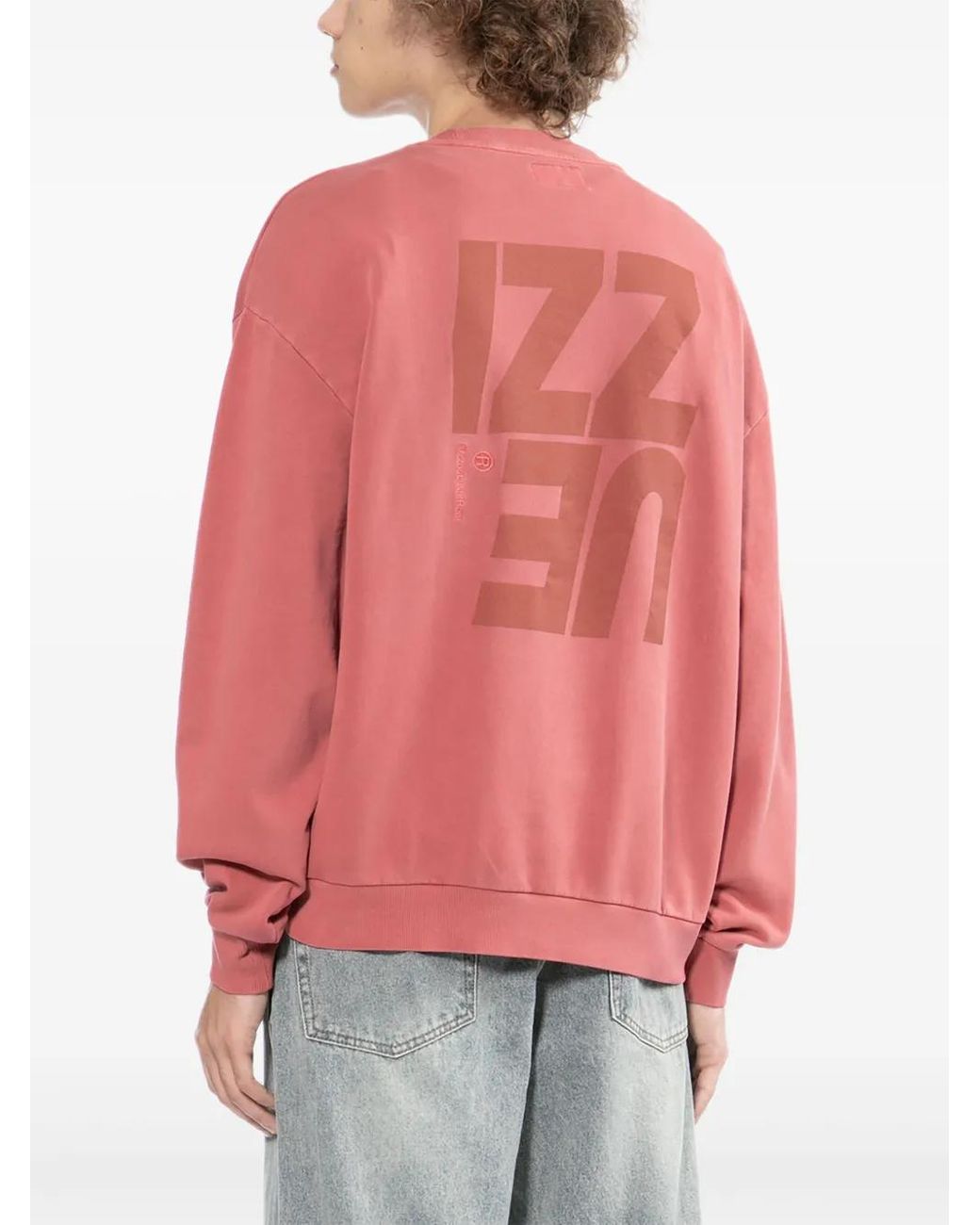 Izzue Pink Logo-Embroidered Sweatshirt for men