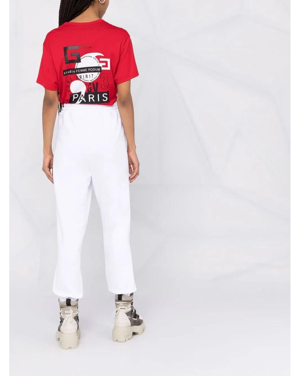 Philosophy Di Lorenzo Serafini White Logo-Print Cotton Joggers