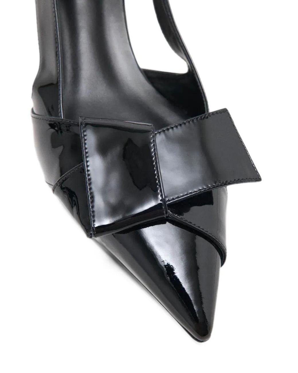 Maje White Bow-Detail Slingback Pumps
