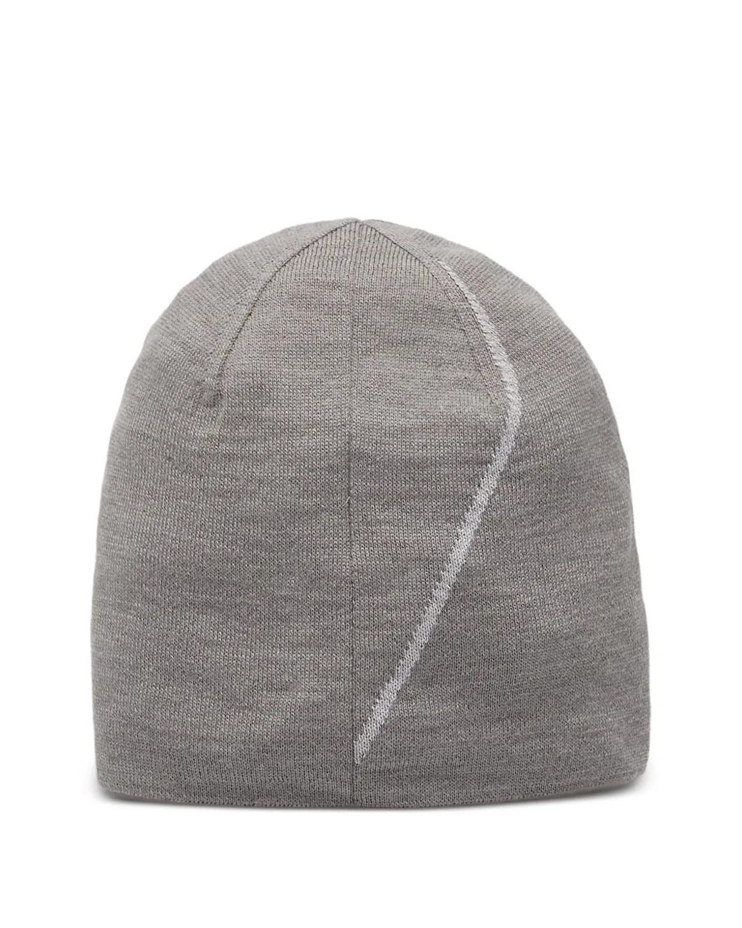 Roa Gray Logo-Detail Wool Beanie Hat