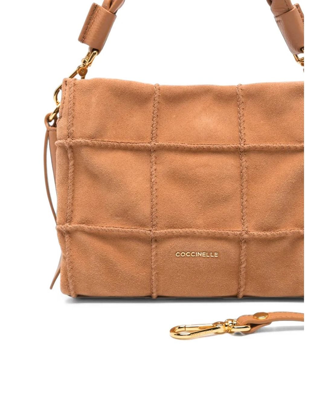 Coccinelle Brown Boheme Check Tote Bag