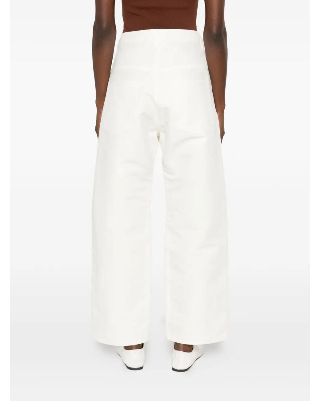 Sofie D'Hoore White Pantalon Phill À Coupe Droite