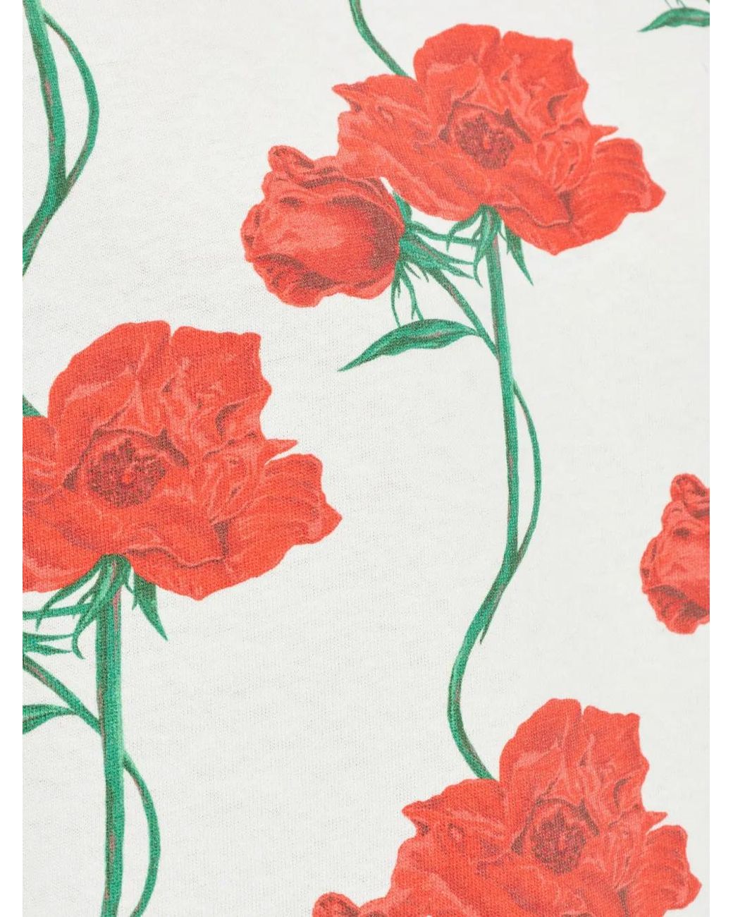 KENZO White Floral Print T-Shirt for men