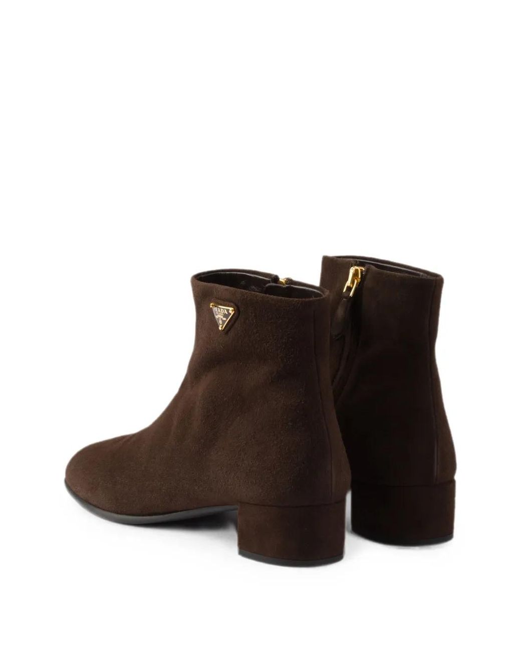 Bottines En Daim Prada en coloris Brown