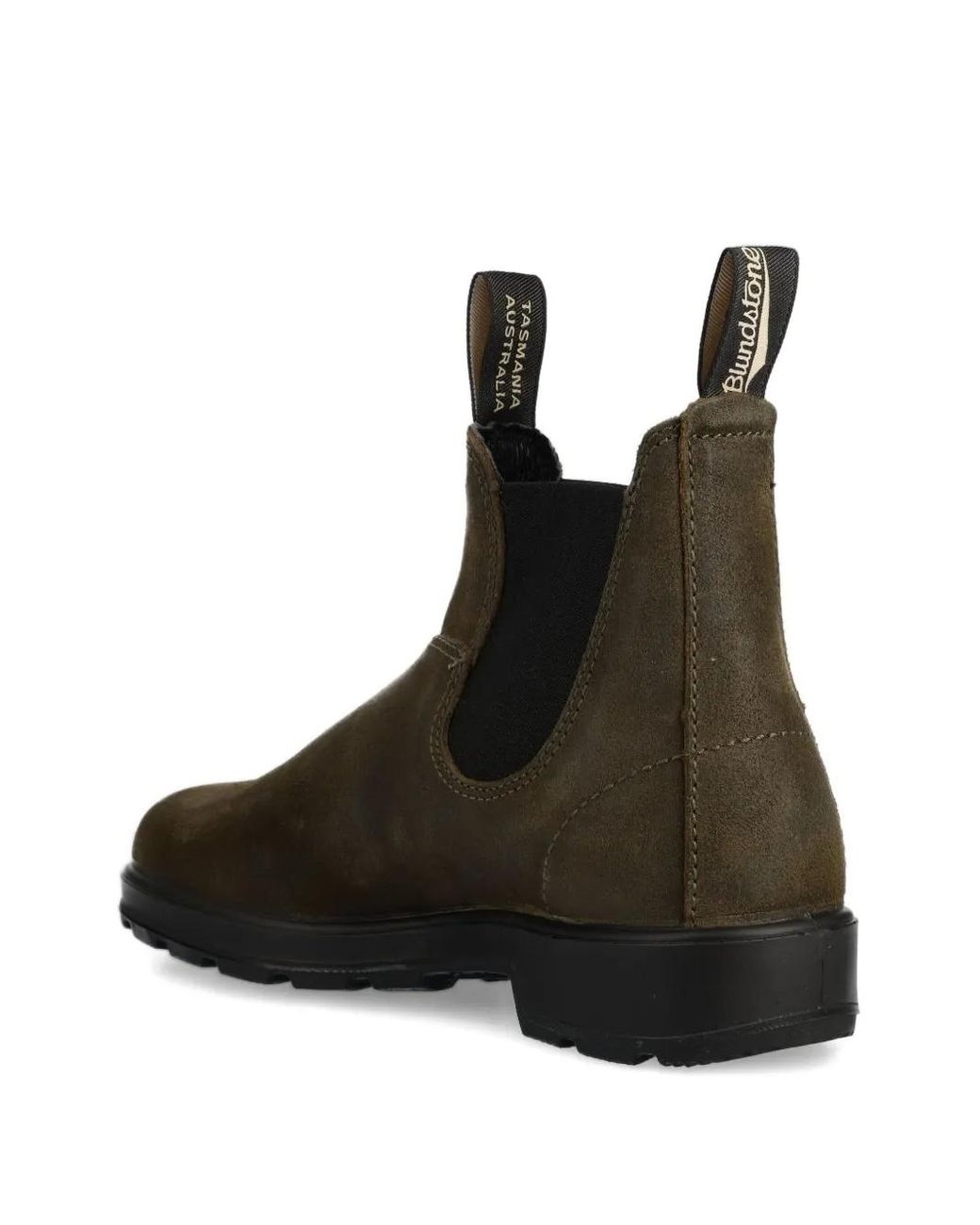 Blundstone Black Elastic-Panels Suede Boots