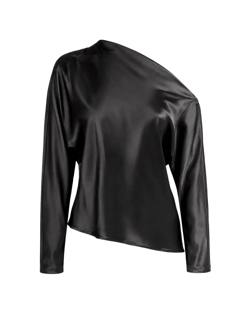 The Sei Black One-Shoulder Asymmetric Top