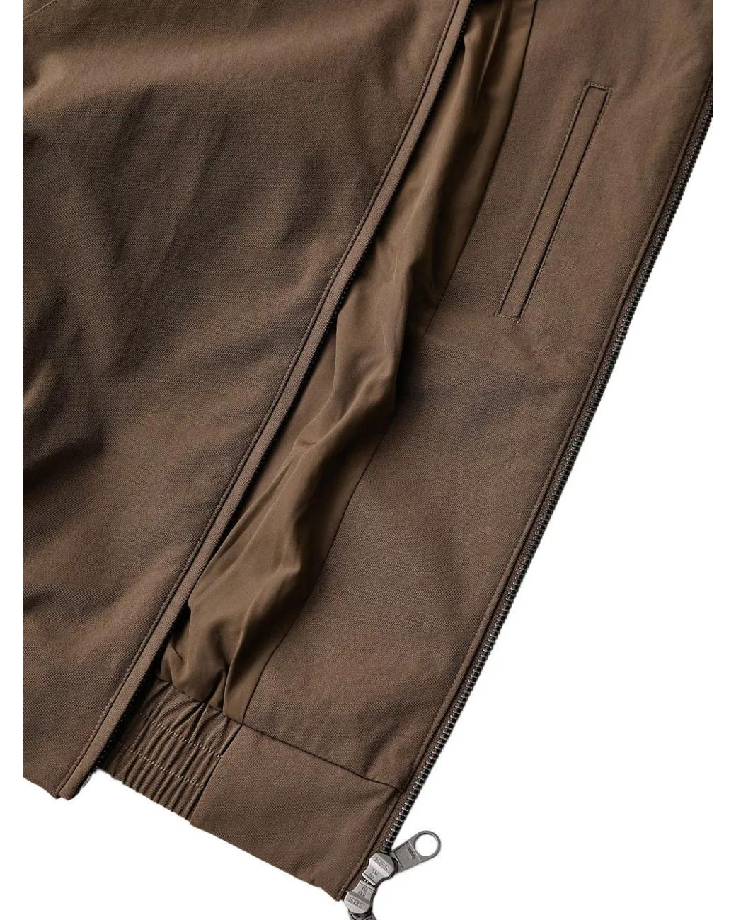 Rains Brown Logo-Patch Bomber Jacket for men