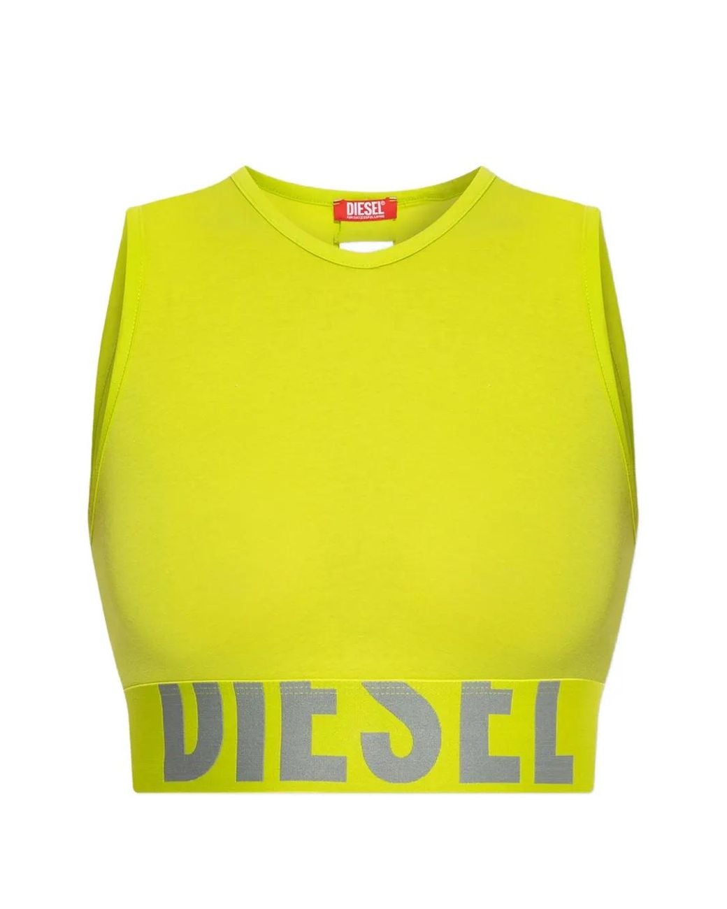 DIESEL Yellow Ada-D-Pop Logo-Waistband Top